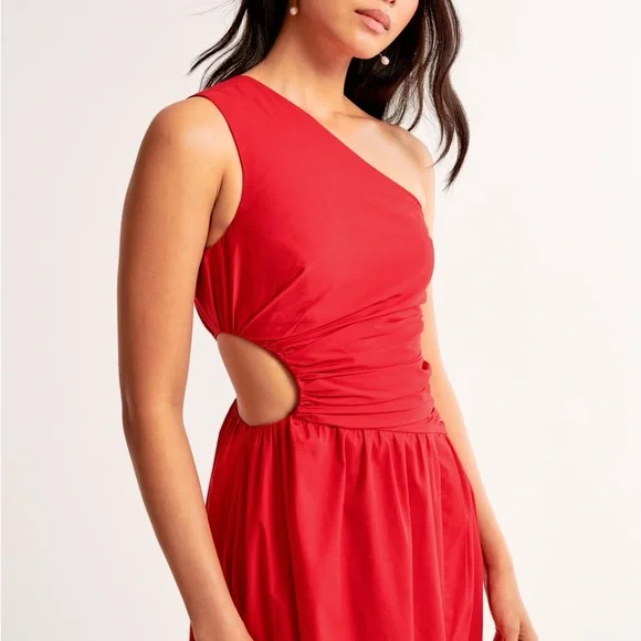 Abercrombie & Fitch Scarlet One Shoulder Dress - Picture 1 of 4